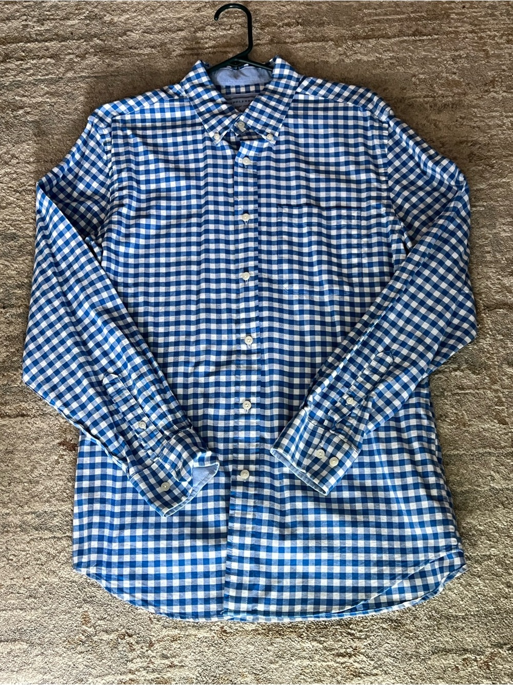 Saddlebred Classic Blue and White Gingham Button-Down Shirt